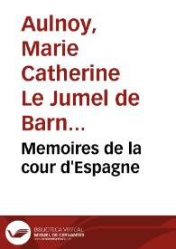 Portada:Memoires de la cour d'Espagne