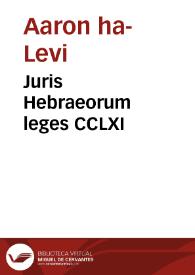 Portada:Juris Hebraeorum leges CCLXI
