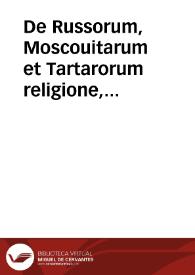 Portada:De Russorum, Moscouitarum et Tartarorum religione, sacrificiis, nuptiarum, funerum ritu