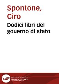 Portada:Dodici libri del gouerno di stato