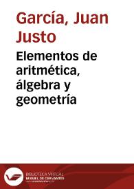 Portada:Elementos de aritmética, álgebra y geometría