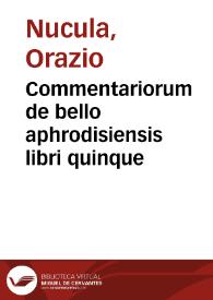 Portada:Commentariorum de bello aphrodisiensis libri quinque