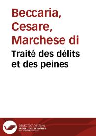 Portada:Traité des délits et des peines