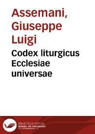 Portada:Codex liturgicus Ecclesiae universae