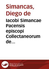 Portada:Iacobi Simancae Pacensis episcopi Collectaneorum de Republica libri IX