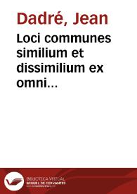 Portada:Loci communes similium et dissimilium ex omni propemodum antiquitate