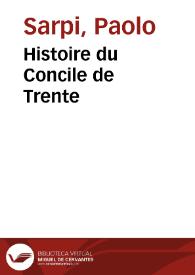 Portada:Histoire du Concile de Trente