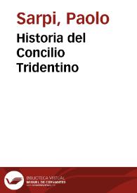 Portada:Historia del Concilio Tridentino