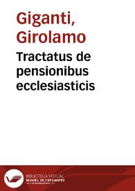 Portada:Tractatus de pensionibus ecclesiasticis