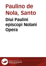Portada:Diui Paulini episcopi Nolani Opera