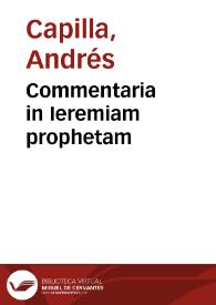 Portada:Commentaria in Ieremiam prophetam