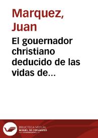 Portada:El gouernador christiano deducido de las vidas de Moysen y Iosue, principes del pueblo de Dios
