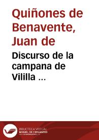 Portada:Discurso de la campana de Vililla ...