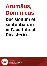 Portada:Decisionum et sententiarum in Facultate et Dicasterio provinciali Jenensi pronunciatarum liber primus [-secundus]