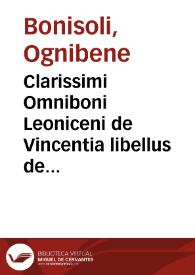 Portada:Clarissimi Omniboni Leoniceni de Vincentia libellus de arte metrica