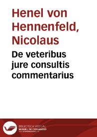 Portada:De veteribus jure consultis commentarius