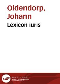 Portada:Lexicon iuris