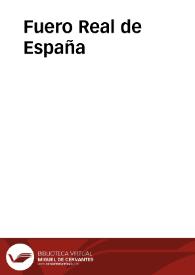 Portada:Fuero Real de España
