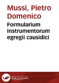 Portada:Formularium instrumentorum egregii causidici