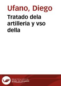 Portada:Tratado dela artilleria y vso della