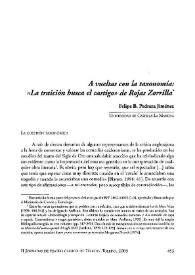 Portada:A vueltas con la taxonomía: \"La traición busca el castigo\" de Rojas Zorrilla / Felipe B. Pedraza Jiménez
