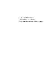 Portada:La mayor corona / Antonio Mira de Amescua ; ed. Manuel Fernández Labrada