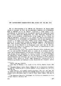 Portada:Un cancionero salmantino del siglo XV: el Ms. 2762 / Víctor García de la Concha