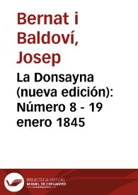 Portada:Número 8 - 19 enero 1845