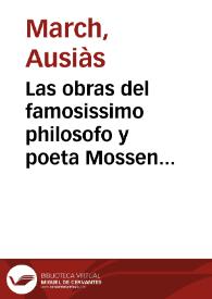 Portada:Las obras del famosissimo philosofo y poeta Mossen Osias Marco