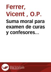 Portada:Suma moral para examen de curas y confesores...