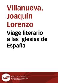 Portada:Viage literario a las iglesias de España