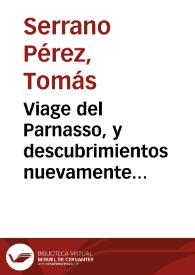 Portada:Viage del Parnasso, y descubrimientos nuevamente hechos en este Monte, y sus Colonias