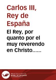 Portada:El Rey, por quanto por el muy reverendo en Christo... Arzobispo de Valencia se acudio a... Fernando el Sexto... con un Memorial... si su Jurisdiccion se extendia a la facultad de poder proceder a la prision de legos en las causas espirituales...