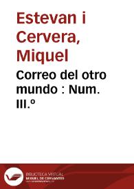 Portada:Correo del otro mundo : Num. III.º