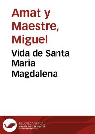 Portada:Vida de Santa Maria Magdalena