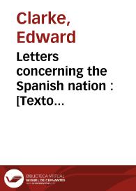 Portada:Letters concerning the Spanish nation : writen at Madrid during the years 1760 and 1761