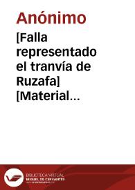 Portada:[Falla representado el tranvía de Ruzafa] [Material gráfico]