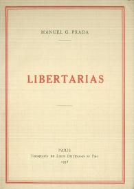 Portada:Libertarias / Manuel G. Prada
