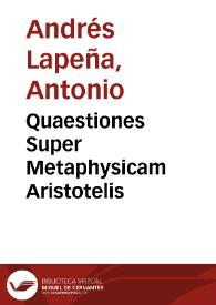 Portada:Quaestiones Super Metaphysicam Aristotelis