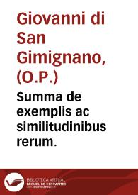 Portada:Summa de exemplis ac similitudinibus rerum.