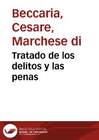 Portada:Tratado de los delitos y las penas