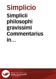 Portada:Simplicii philosophi gravissimi Commentarius in Enchiridion Epicteti...
