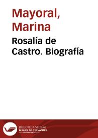 Portada:Rosalía de Castro. Biografía
