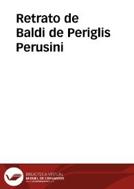 Portada:Retrato de Baldi de Periglis Perusini