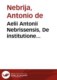 Portada:Aelii Antonii Nebrissensis, De institutione grammaticae libri quinque