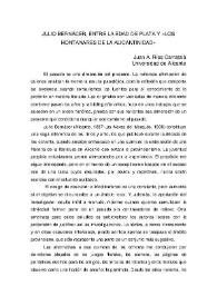 Portada:Julio Bernácer, entre la Edad de Plata y \"los hontanares de la alicantinidad\" / Juan A. Ríos Carratalá