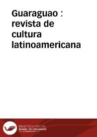 Portada:Guaraguao : revista de cultura latinoamericana