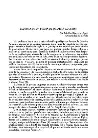 Portada:Lectura de un poema de Delmira Agustini / Trinidad Barrera