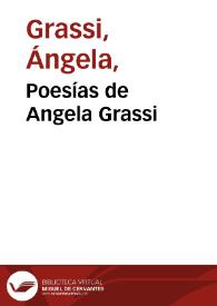 Portada:Poesías de Angela Grassi