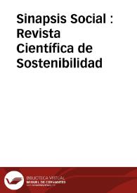 Portada:Sinapsis Social : Revista Científica de Sostenibilidad